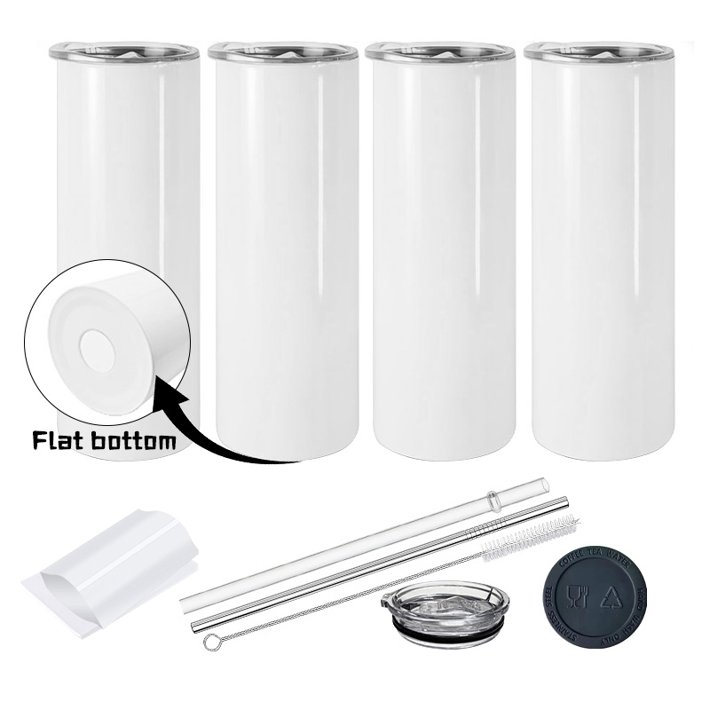 20oz flat tumbler with all configurations