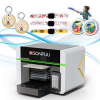 Impresora UV SONPUU A3 con IA Automatizada, Máquina de Pulverización de Patrones de Grado Alimenticio DX7/Flex Egg, Tanque de Tinta Recargable I3200 para Pasteles, Chocolate y Regalos
