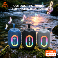 Enceinte Bluetooth sans fil étanche pour extérieur, mini-boîte à son compacte avec lumière RGB et emballage de vente au détail pour les voyages et les fêtes