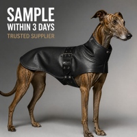 Manteau en cuir haut de gamme pour chien, noir carbone, doublure en fausse fourrure, gilet pour animal de compagnie avec ceinture à œillets réglable, fabricant de vêtements de luxe pour animaux de compagnie