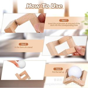 Wooden Golf Ball Display Rack Solid <b>Pine</b> Desktop Holder For Golf Balls Storage Organizer Retro Style - Product Image 3
