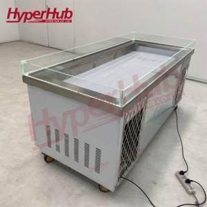 Table de présentation de fruits de mer en acier inoxydable sur mesure pour la présentation de fruits de mer frais et de homards pour les marchés de détail de produits de la mer - Product Image 5