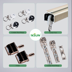 Rail de rideau en aluminium de support en métal personnalisé monté au plafond à usage intensif pour la décoration de la maison - Product Image 3