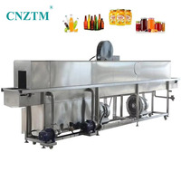 Machine automatique de lavage à haute pression, de stérilisation, de pasteurisation et de séchage pour bouteilles/bocaux/boîtes en plastique ou en verre