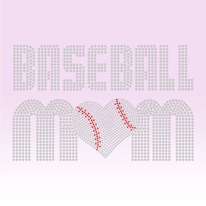 Transfert de strass thermocollant « <span class=keywords><strong>Je</strong></span> serai <span class=keywords><strong>toujours</strong></span> votre plus grand fan » pour ballon de baseball - Product Image 5