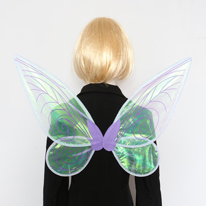 Décorations de fête OEM Cosplay Ailes de fée de papillon coloré Elfe de fée Ailes d'ange de princesse pour femmes filles - Product Image 4
