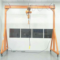 Grue portique mobile de 1 tonne, hauteur réglable, avec palan électrique pour atelier et garage