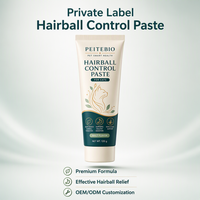 Pâte anti-boules de poils pour animaux de compagnie, gel nutritif au malt, soulagement des boules de poils, soutien à la santé digestive pour chats, marque privée OEM