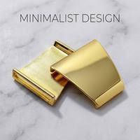 Boucle de ceinture en métal de haute qualité en gros, forme géométrique moderne, en alliage de zinc, accessoires de ceinture pour vêtements et sacs