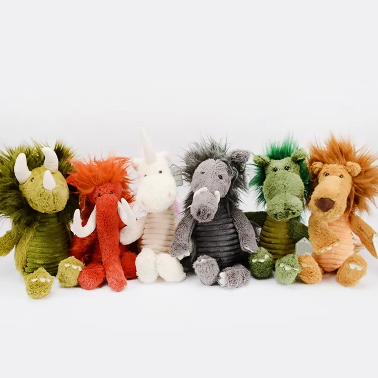 Best Selling Toys 2022 Jungle Series Monster Unicorn Doll Plush Toy Soft Cartoon Cute Doll Lion For Kids