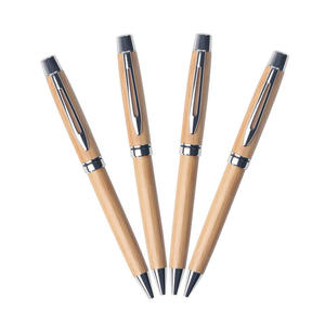 Bolígrafo Ecológico Personalizado de Madera y Bambú con Diseño Giratorio, Ideal para Hoteles y Escuelas, Escritura Personalizada - Product Image 1