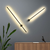 Lampes de nuit minimalistes décoratives modernes en aluminium à LED Lampes murales d'intérieur de chambre à coucher