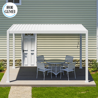 Pergola à toit à lames orientables pour l'extérieur, pavillon, bâtiments de jardin, pergola en aluminium à lames orientables bioclimatique rétractable et imperméable, manuelle