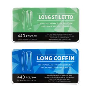 550 <span class=keywords><strong>Uñas</strong></span> Postizas de Almendra de Larga Duración, Puntas de Gel Suave, Cobertura Completa, Acrílico, Gelatina - Product Image 3