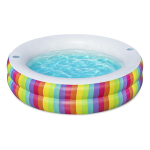 Rainbow Dreams Piscina familiar inflable redonda Juegos familiares inflables para niños Piscina de patio trasero para niños y adultos - Product Image 1