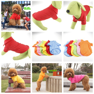 T-shirt en gros pour chien, gilet décontracté en coton mignon pour chien, t-shirt polo printemps été automne, vêtements pour chiot Teddy, possibilité de mélanger les modèles - Product Image 6
