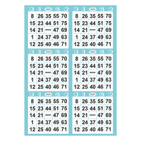 Jeu de société de bingo avec cartes en papier recyclable, logo personnalisé, taux de gagnants, jeu de cartes numérotées pour les fêtes de fin d'année