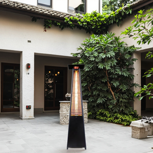 Chauffe-terrasse commercial certifié CE LUOQI, en forme de <span class=keywords><strong>tour</strong></span>, avec tube en verre, flamme extérieure, chauffe-terrasse GPL 46000 BTU, en acier inoxydable, pour <span class=keywords><strong>restaurant</strong></span> - Product Image 4
