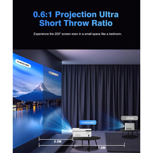Proyector Inteligente 4K de Tiro Corto con Enfoque Automático, Android 13 Integrado, Pantalla de 120 Pulgadas - Product Image 3