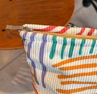 Trousse de Toilette Portable en Velours Côtelé Imprimé Léopard, Sérigraphiée, pour Voyage et Soins de la Peau