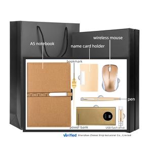 7 Piece Set <strong>Power</strong> <strong>Bank</strong>/Bookmark/USB/Mouse/Business Card Case Notebook Pen Set Gift for Office