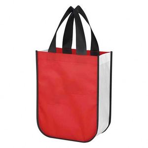 Sacs de courses réutilisables pliables à prix d'usine, logo imprimé personnalisé, sac fourre-tout non tissé laminé - Product Image 4