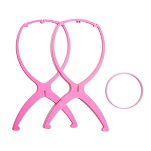 Support de perruque pliable en plastique multicolore de haute qualité, réglable et portable pour la présentation de perruques - Vente en gros - Product Image 4