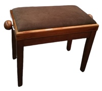 Banc de piano réglable en hauteur en noyer clair brillant, couleur personnalisable pour église, réductions en gros, accessoires d'instruments de musique