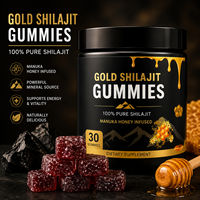 Gummies de Shilajit OEM Marque Privée Complément Herbal pour le Bien-être Masculin Usine GMP Fabricant en Gros Mélange d'Acide Fulvique Adaptogène