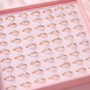 Wholesale Women's Non Fade Custom Brass Wedding <b>Ring</b> <b>Set</b> 18K <b>Gold</b> Plated Engagement 5A Cubic Zirconia Fashion Daily Wear Jewelry - Product Image 2