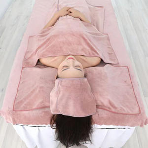 Elegante <span class=keywords><strong>Set</strong></span> di <span class=keywords><strong>asciugamani</strong></span> per Hotel in microfibra di colore solido per camere e resort di lusso tessuto per ospitalità antimicrobica - Product Image 5