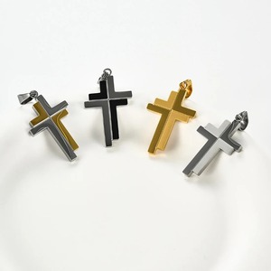 Pendentif croix unique en acier inoxydable pour collier, chaîne, breloques, amulettes religieuses chrétiennes, fabrication de bijoux DIY pour hommes et femmes - Product Image 5