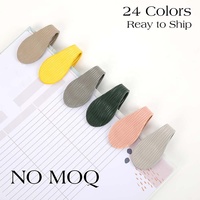 Hongbo Bestseller Briefpapier Geschenk 24-Farben Saffiano Epi Leder Magnetisches Lesezeichen für Buchseiten/Ring Budget Binder