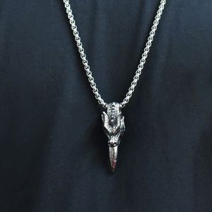 Collar De Hombre De Acero Inoxidable Tiger Head Pendant Lion Head Charm Pendant Stainless Steel Sweater <b>Chain</b> Necklace for Men - Product Image 6