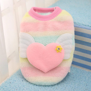 Sweat-shirts à capuche pour chien en fibre acrylique rayée, vêtements pour animaux de compagnie printemps-automne pour chiot Bichon Frisé - Product Image 5