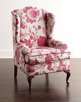 Canapé simple de luxe imprimé rouge, style vintage, dossier haut, canapé antique