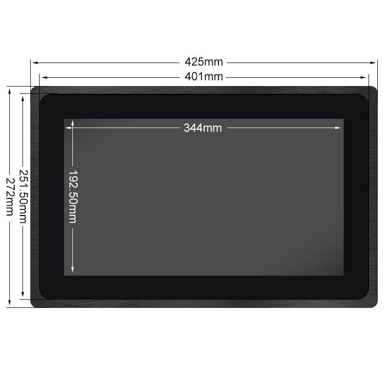 15.6 Inch Industrial Display IPS HD-MI VGA Screen Metal Aluminum TFT Embedded Pure Flat OEM ODM LCD Monitor Desktop