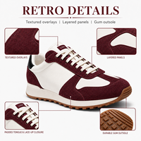 Chaussures de style rétro personnalisées à marque privée, baskets basses unisexe pour le quotidien avec semelle en caoutchouc, chaussures de marche personnalisées OEM ODM