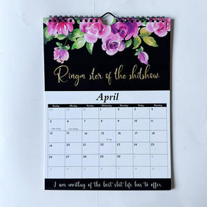 <span class=keywords><strong>Calendario</strong></span> 2026 per le <span class=keywords><strong>donne</strong></span> stanche-Ass disegno floreale <span class=keywords><strong>calendario</strong></span> da parete con spirale vincolante divertente Slogan <span class=keywords><strong>calendario</strong></span> pianificazione quotidiana - Product Image 5