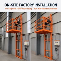 Monte-Charge Électrique à Câble 10m Ascenseur Vertical de Marchandises 500kg Plateforme de Manutention pour Mezzanine
