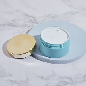 <b>Plastic</b> <b>Jar</b> 200ml Electroplated Screw Cap Wide Mouth Cylinder Cosmetic Container PP Material - Product Image 4