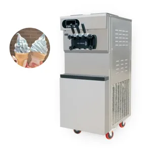 Coffee shop CE approved Frozen Yogurt professional 3 flavor Upstanding vertical Soft Serve Ice Cream Gelato Maker Machine