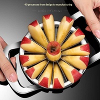 Grensoverschrijdende 304 roestvrijstalen appel snijder, verdikte zinklegering fruitontpitter en -verdeler, keuken fruit snijgereedschap