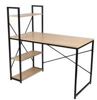 Table d'étude pour ordinateur portable en coin de style moderne bureau d'ordinateur convertible avec étagère en panneau de bois pour meubles de bureau à domicile