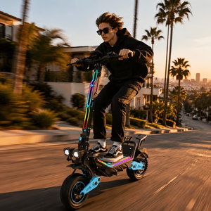 Trottinette électrique haute puissance 60V 3000W à double moteur pour adultes, pneus tout-terrain de 12 pouces, freins à disque doubles, batterie personnalisable - Stock US - Product Image 5