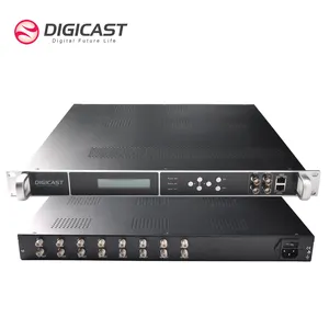 24 Digital TV Tuner Di DVB untuk IP Gateway Multi Aliran Penerima Satelit Multiplexing