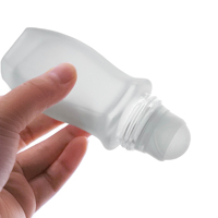 Rouleau de Offre Spéciale sur bouteille de 30ml 50ml Vente en gros OEM Boule de rouleau de sérigraphie Bouteilles en verre transparent Tête noire rose