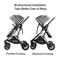 Haute paysage bébé poussette 3-en-1 landau Portable landau infantile poussette Combo panier de transport bébé poussette réversible