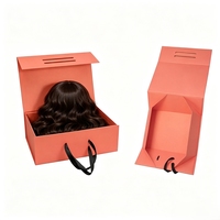 Boîte à perruques personnalisée haut de gamme, vente en gros, boîte cadeau magnétique style livre, emballage vert, fabricant et fournisseur pour les marques d'extensions capillaires