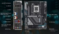GIGABYTE X870 GAMING X WIFI 7 AM5 AMD 9000 CPU-kompatibel DDR5 USB4 Port PCIe 5.0 WIFI 7 für Desktop-Spiele Neues X870-Motherboard